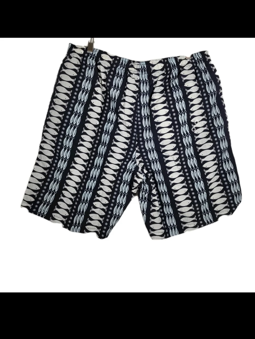 Chaps Mens Fish Print Boardshorts Swim Trunks Size XL Vacation Sports Beach Blue